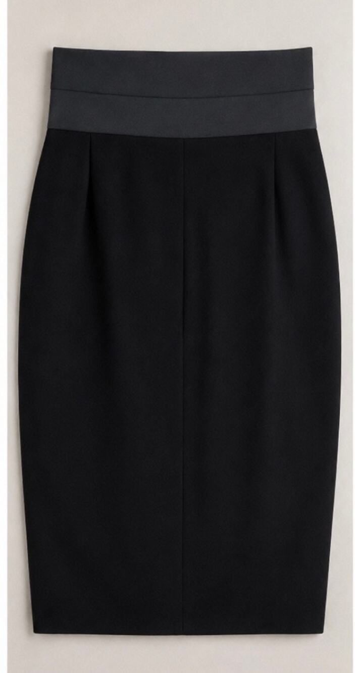 Akris Punto Black Wool Pencil Skirt Size 4 Swiss Made Career Office Lux Designer